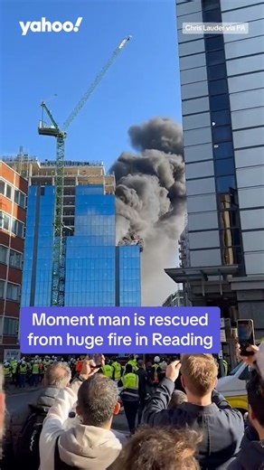 43K views · 377 reactions | Moment man is rescued from huge fire in #Reading. . | Yahoo UK | Facebook