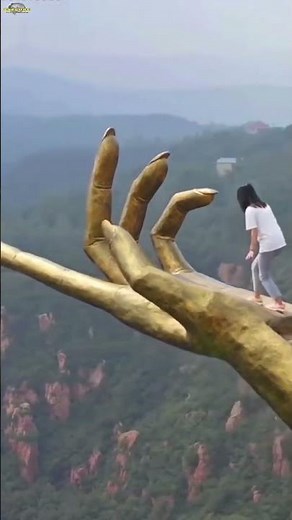 "Buddha's Hand in China The 300-Meter Cliffside Tourist Attraction" #shorts #china
