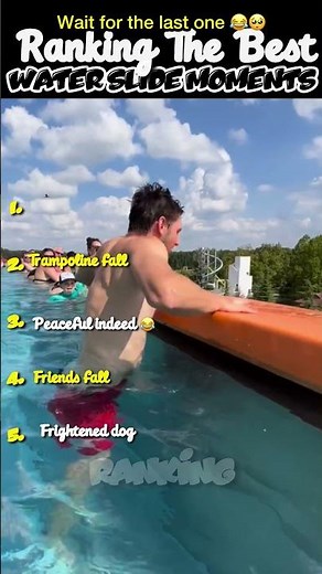 RANKING THE BEST WATER SLIDE MOMENTS #ranking #usa #uk #waterslide #unbelievable