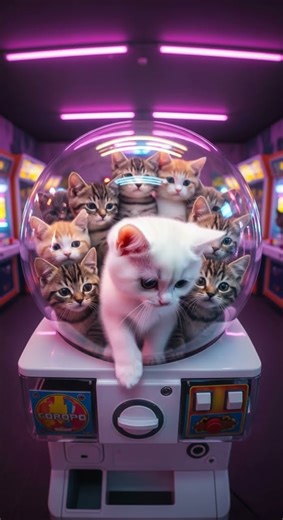 ¿Comprarías esta máquina de gatitos ?🐱 ✨ Descubre su magia ahora #gatos #mascotas #diversión