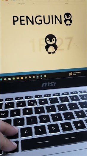 🐧PENGUIN MS Word Symbol Key #shorts #computer