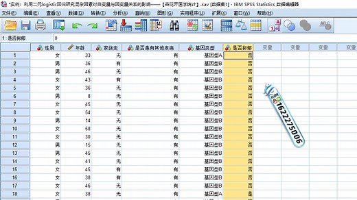 医学统计案例研究：二元logistic回归研究混杂因素对自变量与因变量关系的影响（抑郁影响因素的研究）——【杏花开医学统计】