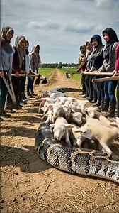 Giant Snake Bursting! The Most Incredible Sheep Rescue by Farmers