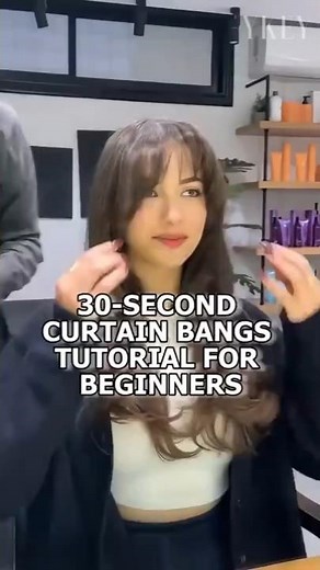 30 Second Curtain Bangs Tutorial for Beginners