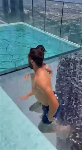 Glass Pool vs Gravity: The Break! 🌊😱 #Shorts #PHXSims #Physics #Simulation #WaterDisaster