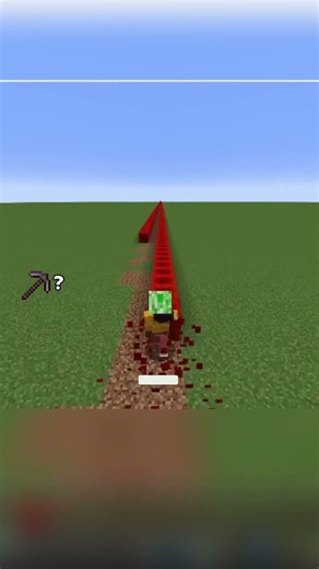 How Many Redstone Blocks Can a Netherite Pickaxe Break? 🤯 #minecraft