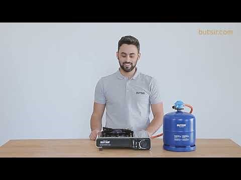 BUTSIR | #Cocinaportátil a gas MS-2000 DUAL con bombona azul