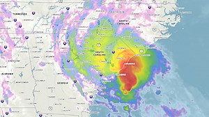 Bertha weakens as it spreads heavy rain over Carolinas