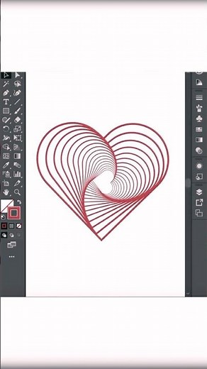 Creative Heart Shape Design in Adobe Illustrator ❤️ | Easy Vector Heart
