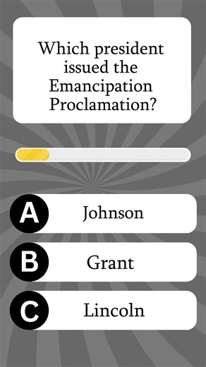 Which president issued the Emancipation Proclamation? #quiztime