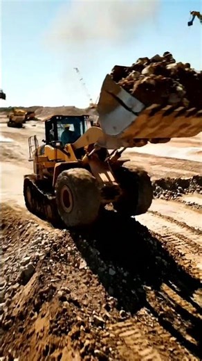 Massive Wheel Loader in Action! Earthmoving & Dumping Power 🏗️