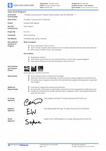 Construction Site Visit Report template and sample [Free to use]
