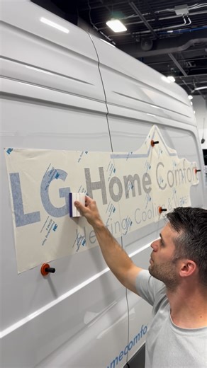 CDM Design on Instagram: "Contour cut logo application for the Heating, Cooling & Water pros @lghomecomfort #graphicwrap #graphics #carwrapping #carwrap #vinylwrap #vehiclewrap #vehiclegraphics #wrapped #fleetgraphics #decals #3m #3mwrap #3mgraphics#hplatex #digitalprinting #graphicinstaller #branding #graphicdesign #cmyk #sign #signs #signmakers #logo"
