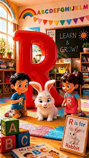 R for Rabbit 🐰 | ABC Alphabet Learning for Kids | Learn Letter R #disney #kids