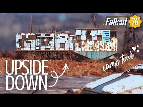 I built an upside-down house of tomorrow in Fallout 76 🙃 CAMP build tour + tutorial