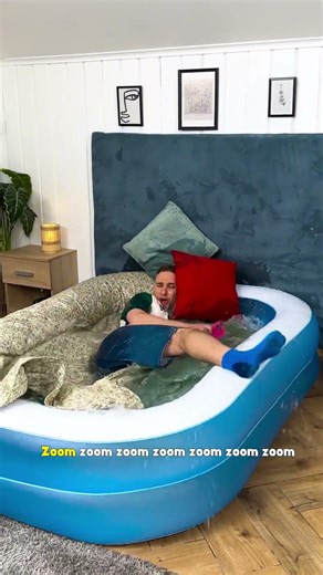 Ultimate Bed Pool Prank! 😂🏊‍♂️ Sleep Like a Fish! 🛏️ #Prank #Fun #Viral