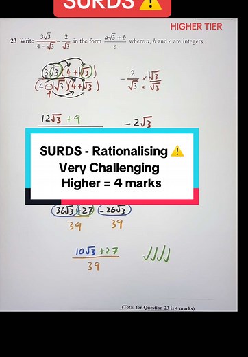 Mastering Surds: Rationalizing Fractions for GCSE