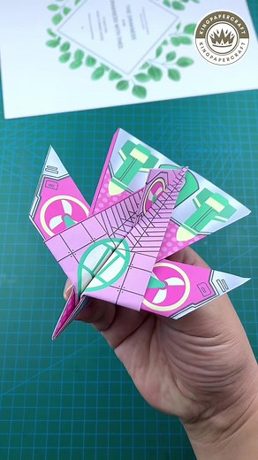 Folding a Colorful Origami Model Step by Step