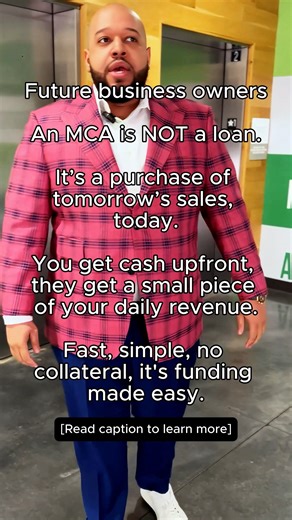 What Is an MCA (Merchant Cash Advance)? Most Business Owners Get This Wrong. An MCA is NOT a business loan — and understanding this difference can save you from bad funding decisions. Here’s how a Merchant Cash Advance actually works: • You receive cash upfront • The funder purchases a portion of your future sales • Repayment adjusts with your daily revenue ✅ No collateral required ✅ Faster approvals than bank loans ✅ Ideal for businesses with consistent sales that need quick capital 💡 MCAs are