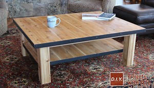 How to Make a Wood Coffee Table with Steel Accents