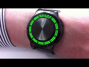Kisai RPM Black Stainless Steel Green LED Watch Design From Tokyoflash Japan