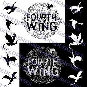 Fourth Wing Dragon Stencil Spines Set SVG/PNG File, Dragon Logo Printable Digital Files - Etsy UK