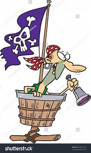 Cartoon Pirate Ship Crows Nest Stock Vector (Royalty Free) 628614746 | Shutterstock