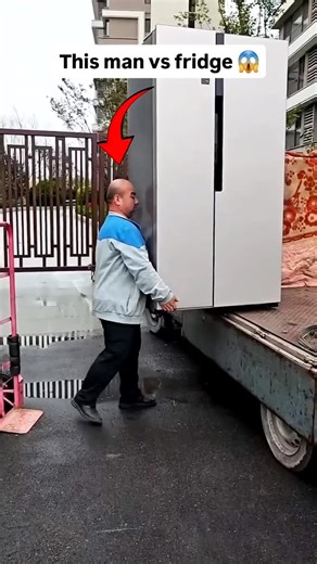 Man vs heavy fridge 😟 #experience #facts #scienceexperiment #sciencefacts #reelsfypシ゚ | Priya Joshi
