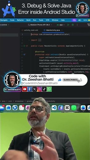 3. Debug and Solve Java Error inside Android Studio-Debugging Android Studio Issues #androidstudio