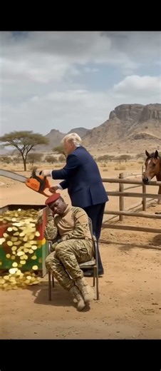 Ibrahim Traore sleeping 😴 and Trump Gold Mining Project in America 🇺🇸 just for fun