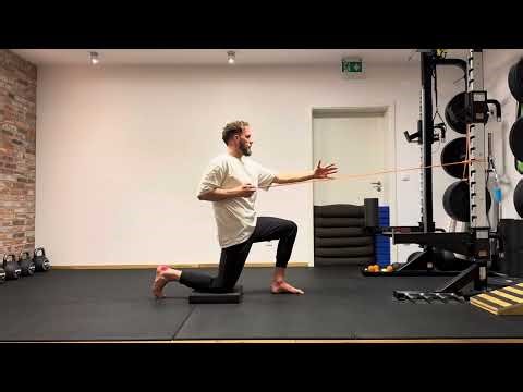 Alternierendes Rudern Halbkniestand