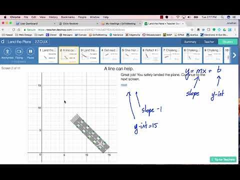 Algebra IIA Week 1 Desmos Land the Plane