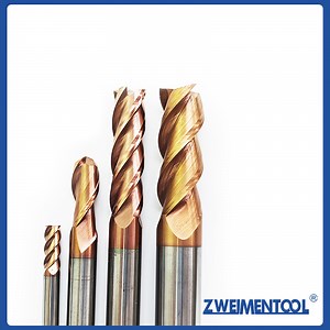 [Hot Item] OEM/ODM Factory Wholesale 3 Flute 4 Flute 65 HRC Tungsten Carbide End Mill CNC Tools Corner Radius Metal Chamfer Milling Cutter