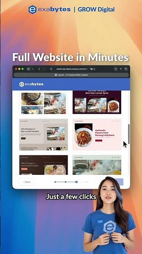 Need a website fast? With Exabytes AI Hosting, it takes just minutes.