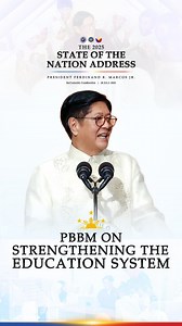 9.2K views · 741 reactions | Sa kanyang ikaapat na SONA, iginiit ni Pangulong Ferdinand R. Marcos Jr. na ang pinakamahalaga sa sistema ng edukasyon ay ang mga guro, at hindi ibabatay ang kanilang performance sa dami ng estudyanteng pumapasa, kundi sa bilang ng mga batang kanilang pinapahusay at binibigyang lakas ng loob na mangarap. | Presidential Communications Office | Facebook
