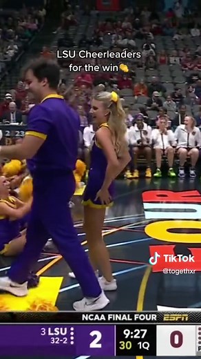 LSU Women's Basketball: Amazing Cheerleader Assist!