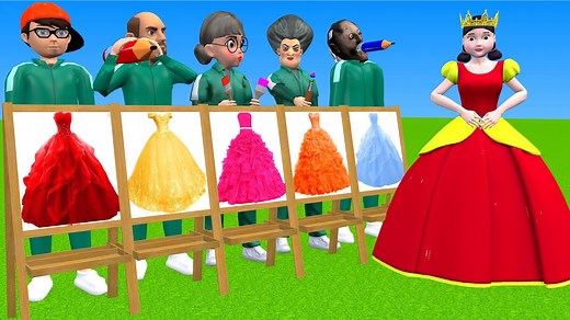 848K views · 14K reactions | Scary Teacher 3D vs Squid Game Help Squid Doll Change Princess Dress vs Dressing Room 5 Challenger #comedy #animation #funny | Pr Tom | Facebook