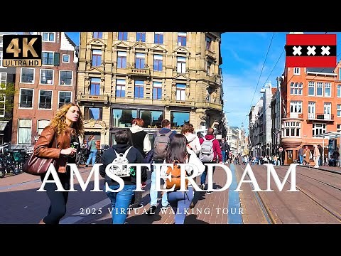 Amsterdam 2025 Walking Tour | Explore Beautiful Streets & Canals in 4K