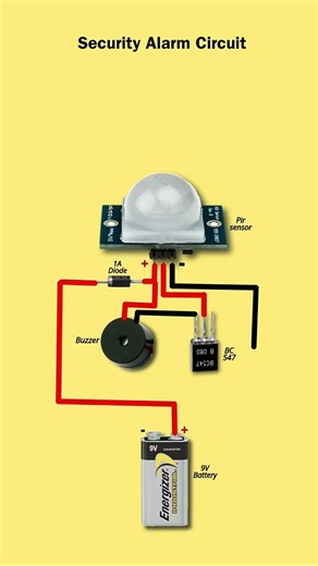 burglar alarm system connection circuit diagram #shots #electrical #electrician