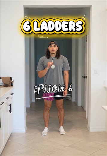 6 Ladders Ep 6: 60 Seconds: Cross Jacks 50 Seconds: Super T Rotations 40 Seconds: Mummy Kicks 30 Seconds: Overhead Squats 20 Seconds: Plank to A Frame Position 10 Seconds: Pushups Rest for 60 seconds and repeat 1 more time through. Pants: @Raskol apparel - code jnoel for 10% off Shoes: @Vivobarefoot motus flex - code coachj15 for 15% off #workout #homeworkout