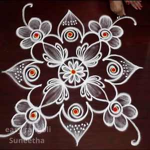 628K views · 9.5K reactions | DIY rangoli - Step by step rangoli design with 4x4 dots - Kolam #rangoli #kolam #design #muggulu #art #drawing #draw #artwork #mandala #mandalaart | Easyrangoli suneetha | Facebook