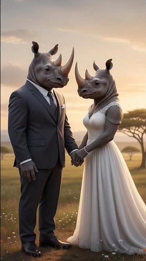 “When Animals Get Married in Human Form 😍 | AI Wedding Transformations That Will Melt Your Heart!”3D