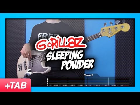 Gorillaz - Sleeping Powder | Bass Cover with Play Along Tabs