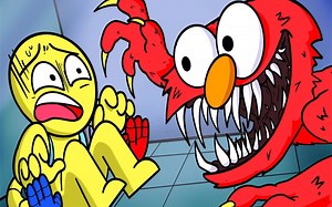 【Poppy Playtime】玩家 vs. ELMO MOD_!波比的游戏时间