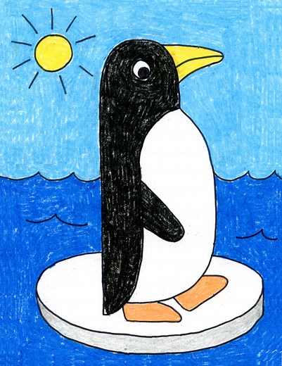 How to Draw a Penguin: Easy Art Lesson for Kids
