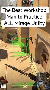 The Best Workshop Map to Practice ALL Mirage Utility - CS2. #cs2