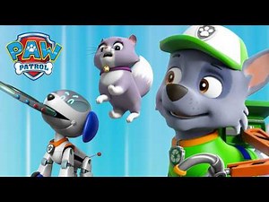 Rocky and Robo Dog stop an out of control robot toy! - PAW Patrol Cartoons for Kids Compilation