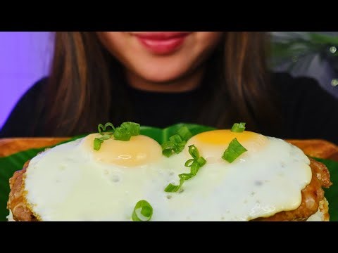 ASMR | HAWAIIAN LOCO MOCO PLATE| Eating sounds No talking