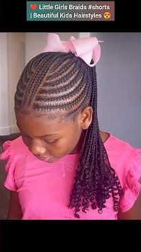 ❤ Little Girls Braids #shorts | Beautiful Kids Hairstyles 😍 #hairstyles #braids #kidshairstyles