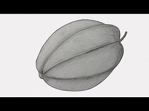 how to draw a star fruit | how to draw a starfruit step by step | star fruit drawing for kids